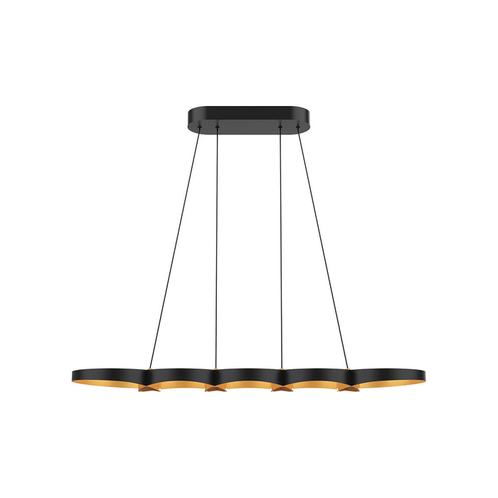 Maestro LED Linear Pendant Black/Gold-Linear/Island-Kuzco Lighting-Lighting Design Store