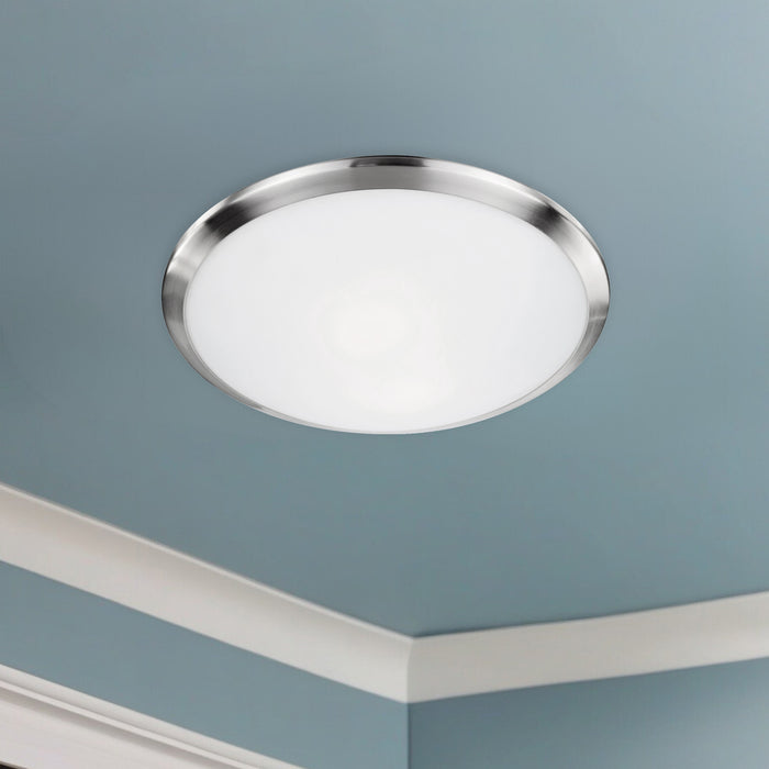 Malta Two Light Flush Mount Brushed Nickel-Flush Mounts-Kuzco Lighting-Lighting Design Store