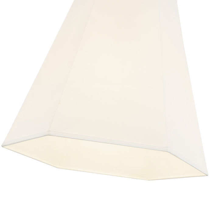 Manila Three Light Pendant Aged Gold/White Linen-Pendants-Alora-Lighting Design Store
