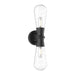 Marcel Two Light Outdoor Wall Lantern Clear Bubble Glass/Textured Black-Sconces-Alora-Lighting Design Store