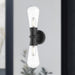 Marcel Two Light Outdoor Wall Lantern Clear Bubble Glass/Textured Black-Sconces-Alora-Lighting Design Store