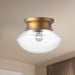 Marcel One Light Flush Mount Aged Gold-Flush Mounts-Alora-Lighting Design Store
