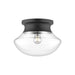 Marcel One Light Flush Mount Matte Black-Flush Mounts-Alora-Lighting Design Store