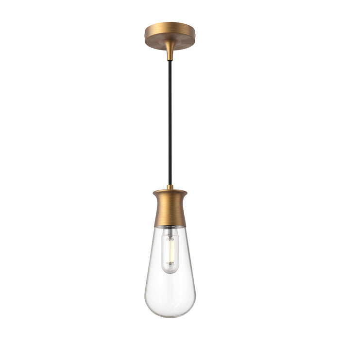 Marcel One Light Pendant Aged Gold-Mini Pendants-Alora-Lighting Design Store
