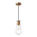 Marcel One Light Pendant Aged Gold-Mini Pendants-Alora-Lighting Design Store