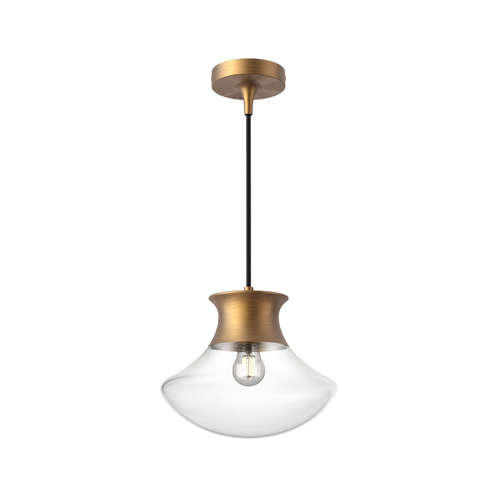 Marcel One Light Pendant Aged Gold-Mini Pendants-Alora-Lighting Design Store