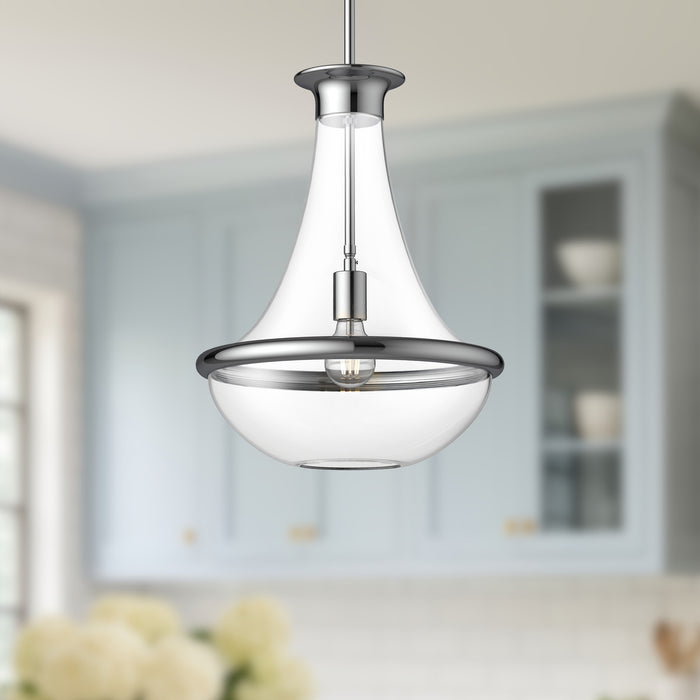 Marcel One Light Pendant Chrome-Mini Pendants-Alora-Lighting Design Store
