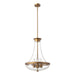 Marcel Four Light Pendant Aged Gold-Foyer/Hall Lanterns-Alora-Lighting Design Store