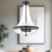 Marcel Four Light Pendant Matte Black-Foyer/Hall Lanterns-Alora-Lighting Design Store