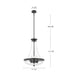 Marcel Four Light Pendant Chrome-Foyer/Hall Lanterns-Alora-Lighting Design Store