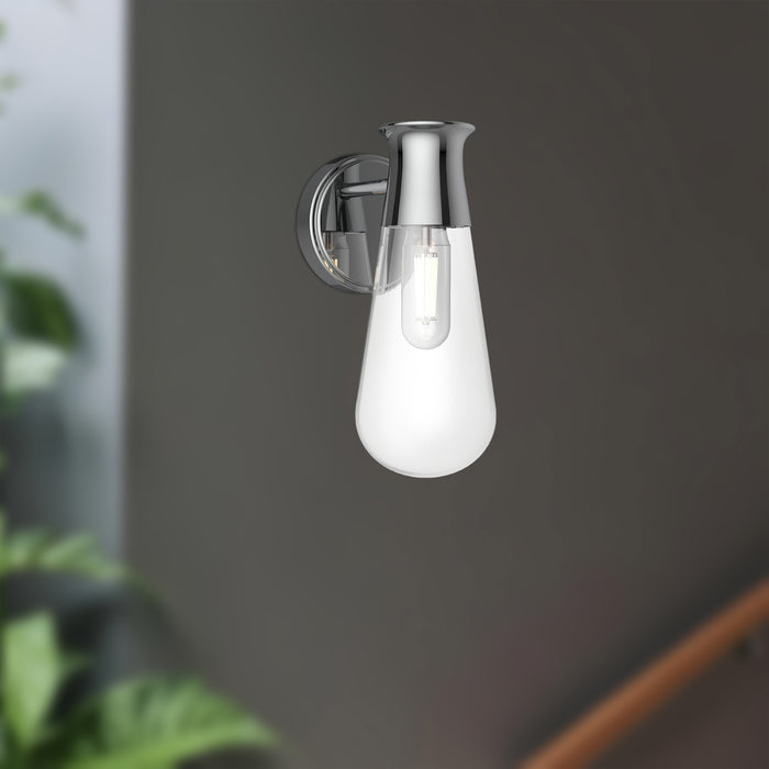 Marcel One Light Wall Sconce Chrome-Sconces-Alora-Lighting Design Store