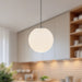 Marco LED Pendant Black/Opal Glass-Pendants-Kuzco Lighting-Lighting Design Store