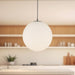 Marco LED Pendant Black/Opal Glass-Pendants-Kuzco Lighting-Lighting Design Store