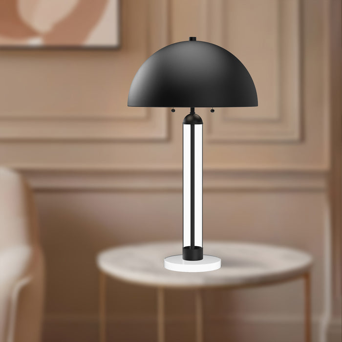 Margaux Two Light Table Lamp Matte Black-Lamps-Alora-Lighting Design Store