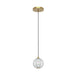 Marni LED Pendant Natural Brass-Mini Pendants-Alora-Lighting Design Store