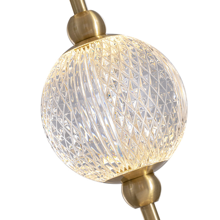 Marni LED Wall Vanity Natural Brass-Sconces-Alora-Lighting Design Store
