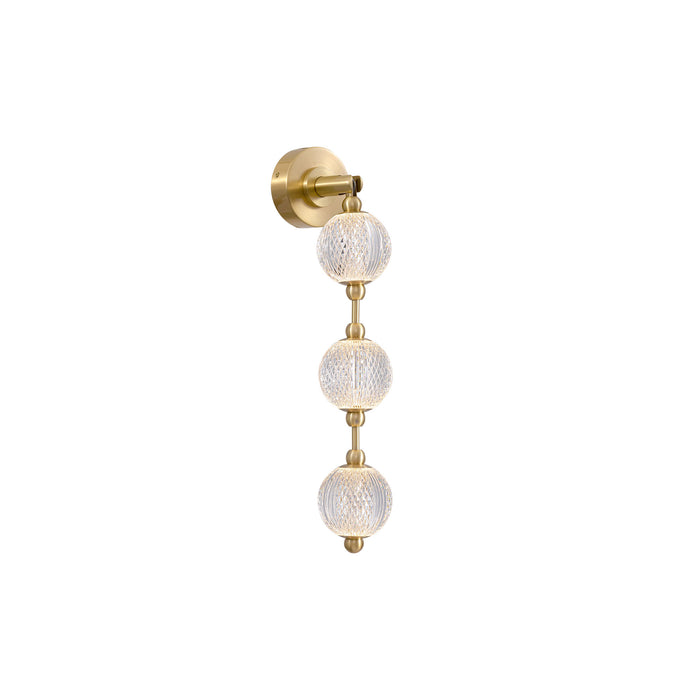 Marni LED Wall Vanity Natural Brass-Sconces-Alora-Lighting Design Store