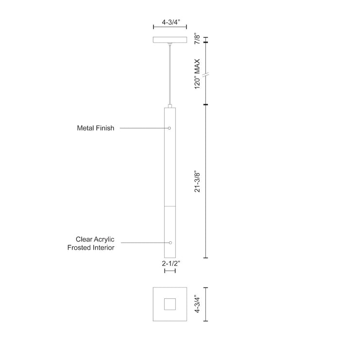 Martelo LED Pendant Chrome-Mini Pendants-Kuzco Lighting-Lighting Design Store