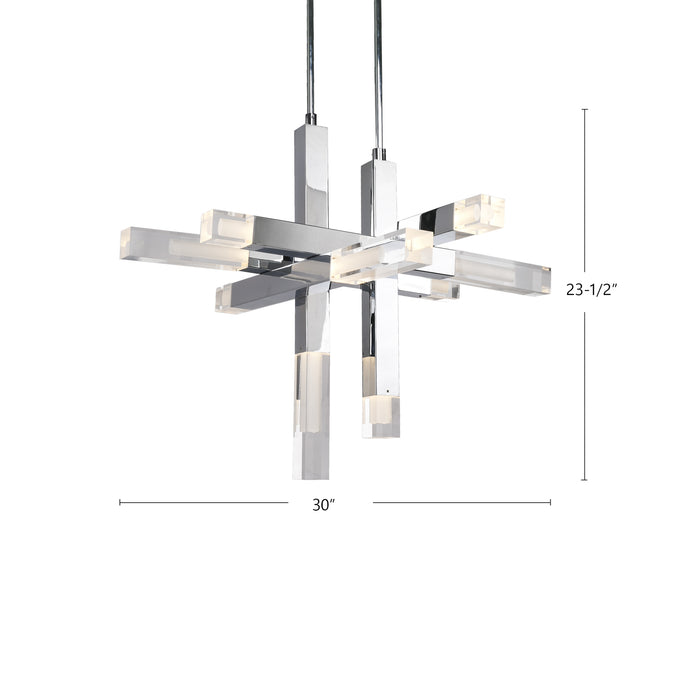 Martelo LED Pendant Chrome-Pendants-Kuzco Lighting-Lighting Design Store