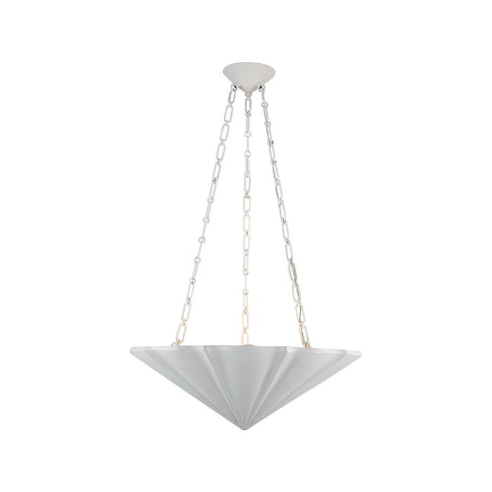 Martine Three Light Chandelier Antique White-Pendants-Alora-Lighting Design Store