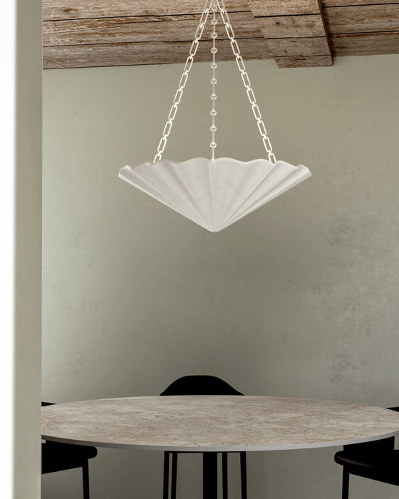 Martine Four Light Chandelier Antique White-Pendants-Alora-Lighting Design Store