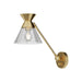 Mauer One Light Wall Sconce Brushed Gold/Clear Glass-Lamps-Alora-Lighting Design Store