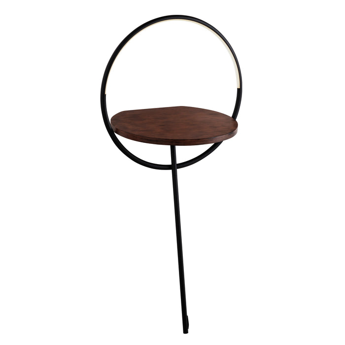 Maya LED Floor Lamp Black/Walnut-Lamps-Kuzco Lighting-Lighting Design Store