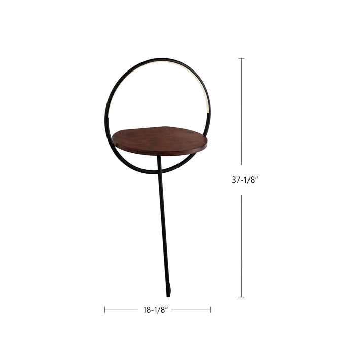 Maya LED Floor Lamp Black/Walnut-Lamps-Kuzco Lighting-Lighting Design Store