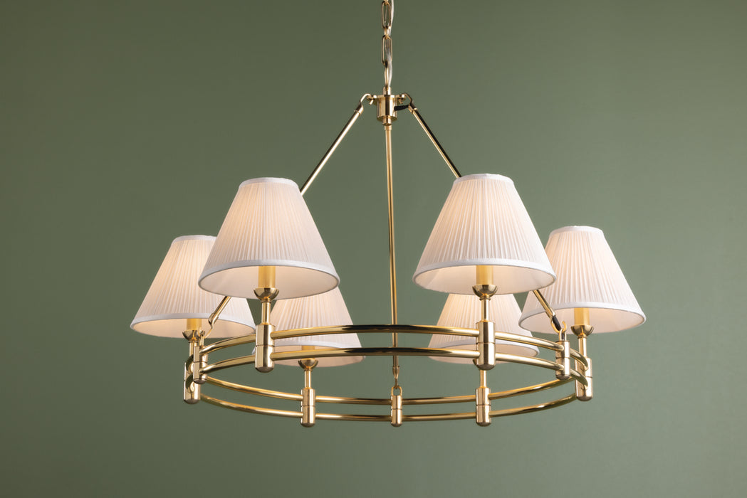 Howard Six Light Chandelier Aged Brass-Mid. Chandeliers-Hudson Valley-Lighting Design Store