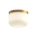 Mel LED Flush Mount Brushed Gold/Opal Glass-Flush Mounts-Kuzco Lighting-Lighting Design Store