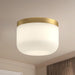 Mel LED Flush Mount Brushed Gold/Opal Glass-Flush Mounts-Kuzco Lighting-Lighting Design Store