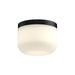 Mel LED Flush Mount Black/Opal Glass-Flush Mounts-Kuzco Lighting-Lighting Design Store