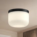 Mel LED Flush Mount Black/Opal Glass-Flush Mounts-Kuzco Lighting-Lighting Design Store