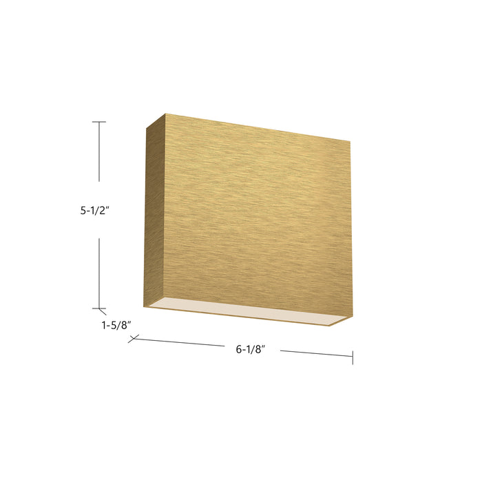 Mica LED Wall Sconce Brushed Gold-Exterior-Kuzco Lighting-Lighting Design Store