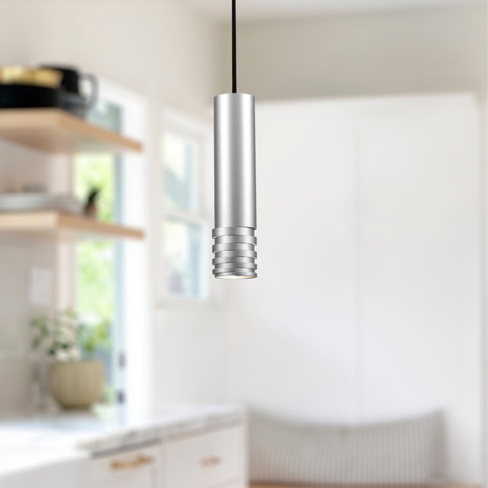 Milca One Light Pendant Brushed Nickel-Mini Pendants-Kuzco Lighting-Lighting Design Store