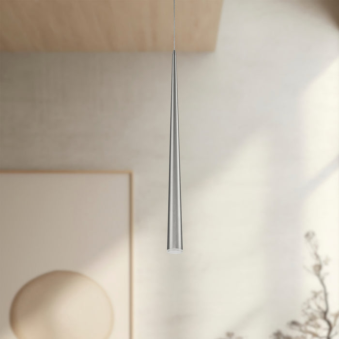 Mina LED Pendant Brushed Nickel-Mini Pendants-Kuzco Lighting-Lighting Design Store