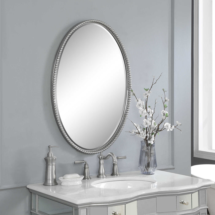 Sherise Mirror Brushed Nickel-Mirrors/Pictures-Uttermost-Lighting Design Store