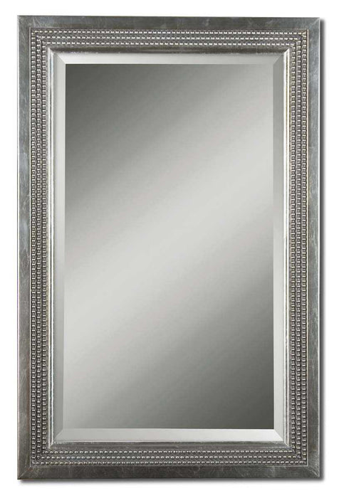Triple Bead Mirror Silver Leaf w/Light Gray Glaze-Mirrors/Pictures-Uttermost-Lighting Design Store