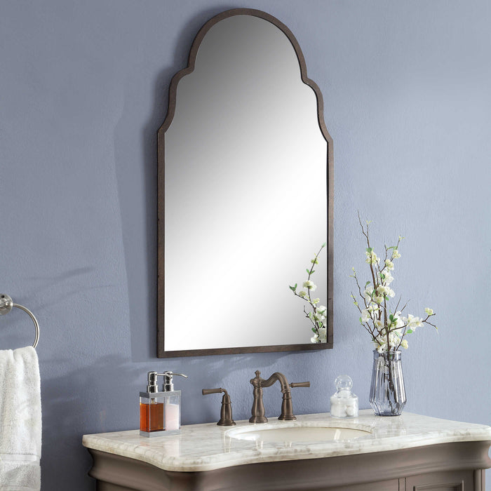 Brayden Mirror Dark Brown w/Burnished Edges-Mirrors/Pictures-Uttermost-Lighting Design Store