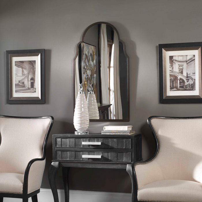 Brayden Mirror Dark Brown w/Burnished Edges-Mirrors/Pictures-Uttermost-Lighting Design Store