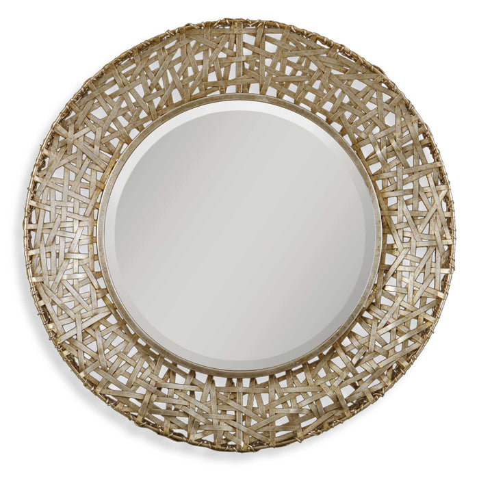 Alita Mirror Antiqued Silver w/Black-Mirrors/Pictures-Uttermost-Lighting Design Store