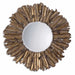 Hemani Mirror Antiqued Gold Leaf w/Burnished Edges And A Light Gray-Mirrors/Pictures-Uttermost-Lighting Design Store