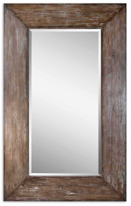 Langford Mirror Antiqued Hickory Undertones w/Light Gray-Mirrors/Pictures-Uttermost-Lighting Design Store
