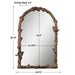 Paza Mirror Antiqued Gold Leaf w/Gray Glaze-Mirrors/Pictures-Uttermost-Lighting Design Store