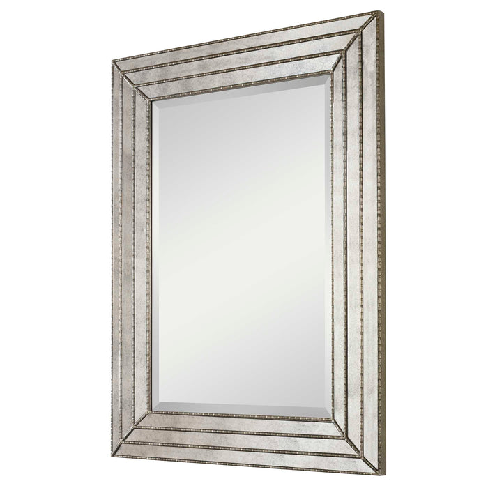 Seymour Mirror Antiqued Mirror w/Burnished Silver-Mirrors/Pictures-Uttermost-Lighting Design Store