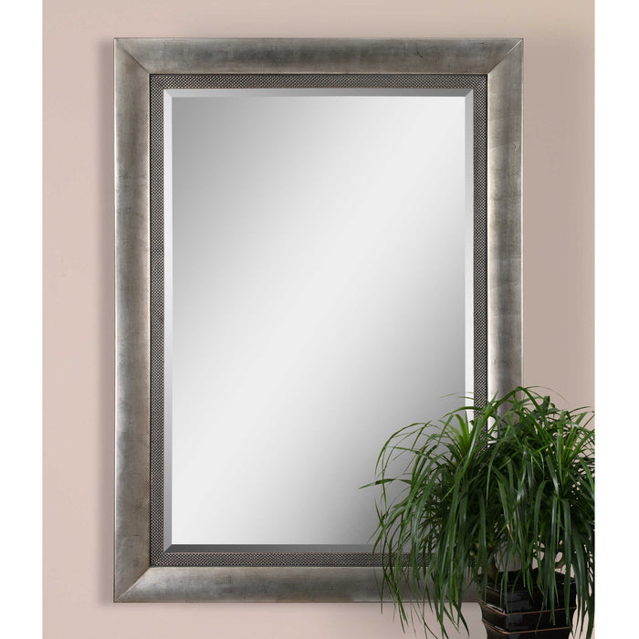 Gilford Mirror Antiqued Silver Leaf w/Black-Mirrors/Pictures-Uttermost-Lighting Design Store