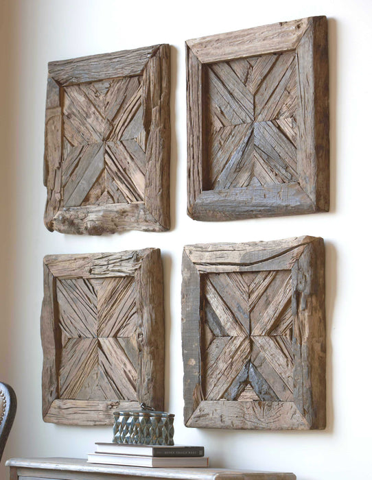 Rennick Wall Art Rustic Pine Wood-Mirrors/Pictures-Uttermost-Lighting Design Store