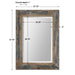 Bozeman Mirror Blue w/Aged Wood Undertone-Mirrors/Pictures-Uttermost-Lighting Design Store