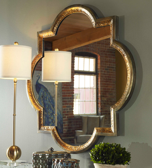 Lourosa Mirror Antiqued Gold And Oxidized Silver Champagne-Mirrors/Pictures-Uttermost-Lighting Design Store