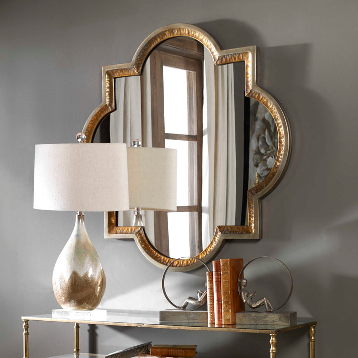 Lourosa Mirror Antiqued Gold And Oxidized Silver Champagne-Mirrors/Pictures-Uttermost-Lighting Design Store